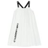 Karl Lagerfeld Girl's Strappy Pleated Dress White Z12246-10P