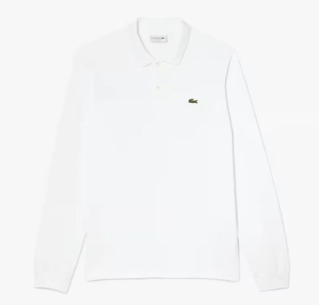 Lacoste Original L.12.12 Long Sleeve Cotton Polo White L131251001