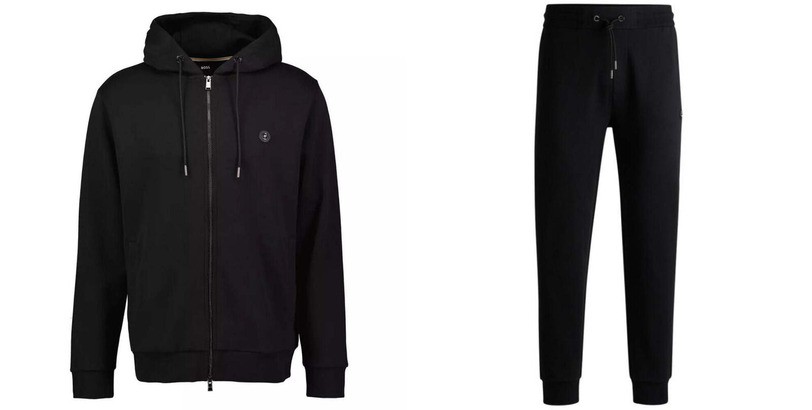 スウェット・トレーナー HUGO BOSS 'Dacorolo' hoodie Black HUGO - Cotton hooded sweatshirt with logo label - Black