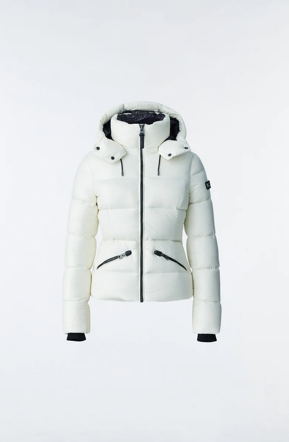 Mackage Ladies Hooded Light Down Jacket MADALYN V Cream Sport Tech