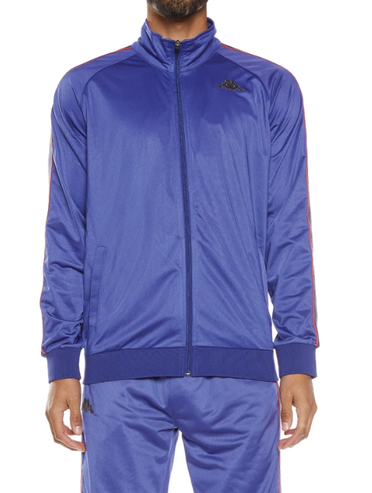 Kappa Men s Logo Tape Artem 2 Retro Sport Logo Tracksuit Blue Indigo M