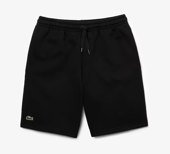 Lacoste black sales fleece shorts