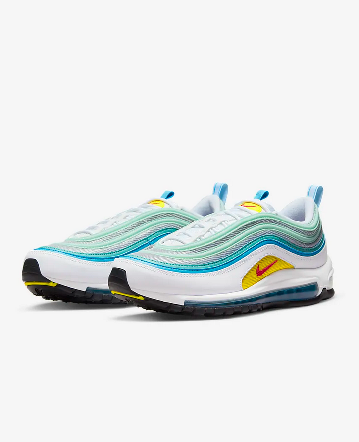 NIKE AIR MAX 97 WHITE SIREN RED LASER BLUE DQ7644 100 Sport Tech