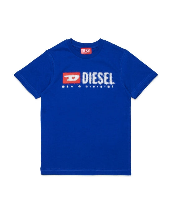 Diesel Kids Short Sleeve T-Shirt Blue [J02475-00YI9-K89G]