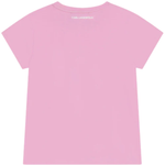 Karl Lagerfeld Girl's Short Sleeve Tee W/ Space Choupett Pink Z15414-465