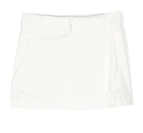 Karl Lagerfeld Girl's Skirt W/ Logo & Pocket White Z13089-117