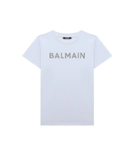 Balmain Kid's T-Shirt White BS8A31-Z0082-100AG