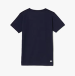 Lacoste Kids' SPORT Breathable Cotton Blend T-Shirt Navy Blue TJ8811-51-166