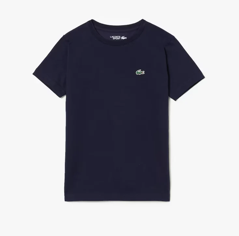 Lacoste Kids' SPORT Breathable Cotton Blend T-Shirt Navy Blue TJ8811-51-166