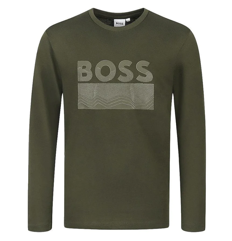 Hugo Boss Kids Long Sleeve T-Shirt Green J25M16-665