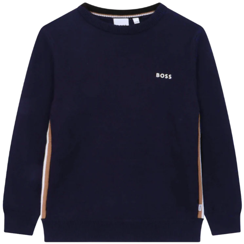 Hugo Boss Kids Wool Knitted Sweater Navy J25M43-849