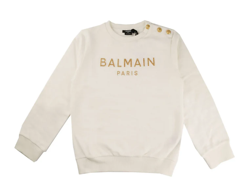 Balmain Kid's Sweater White BS4A00-Z0001-102