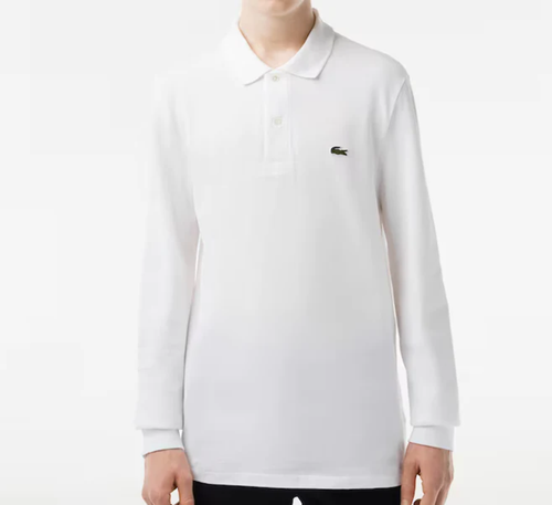 Lacoste Original L.12.12 Long Sleeve Cotton Polo White L1312-51-001