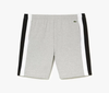 Lacoste Men’s Brushed Fleece Colorblock Shorts Grey/Black GH5584-51-SJ1