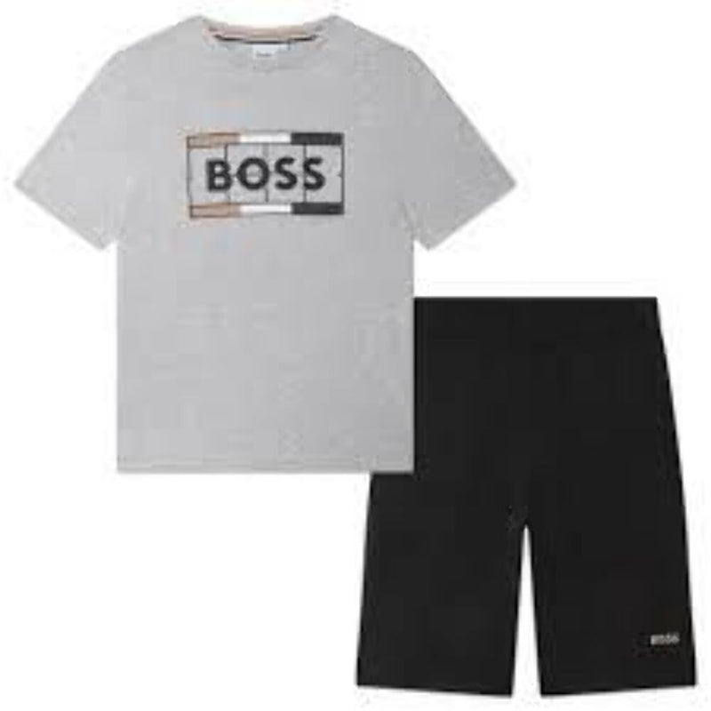 Hugo Boss Kids T-Shirt+Short Set Grey J28111-A32