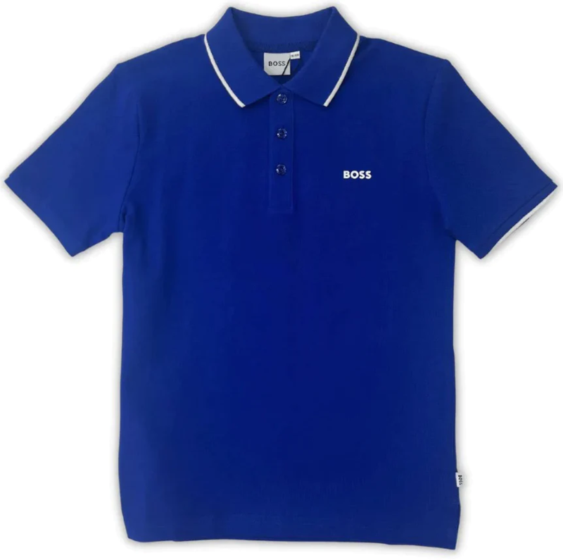Hugo Boss Kids Short Sleeve Polo Blue J25O25-79B