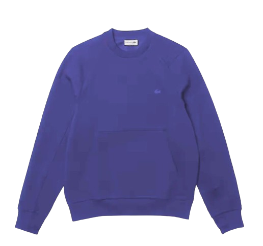 Lacoste Men’s Crew Neck Kangaroo Pocket Sweatshirt Blue SH2695-51-HJD
