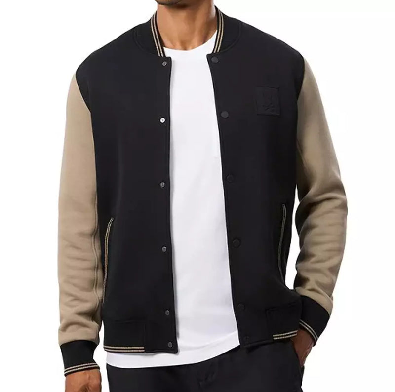 Psycho Bunny Roger Varsity Bomber Black B6J745D200-001