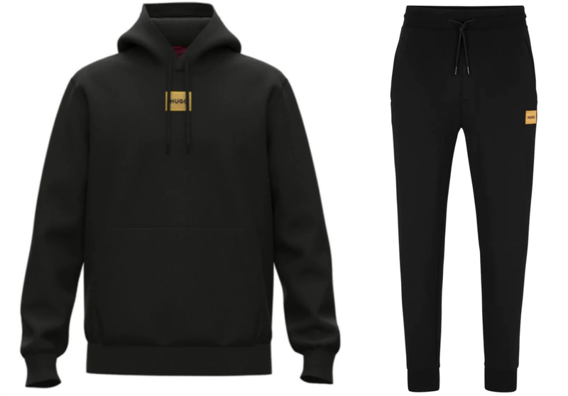 Hugo boss gold and black tracksuit deals