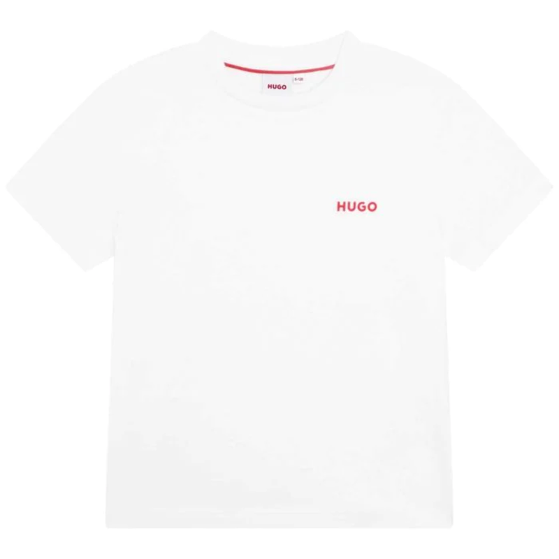 Hugo Boss Kids Short Sleeve Tee-Shirt White G25104-10P