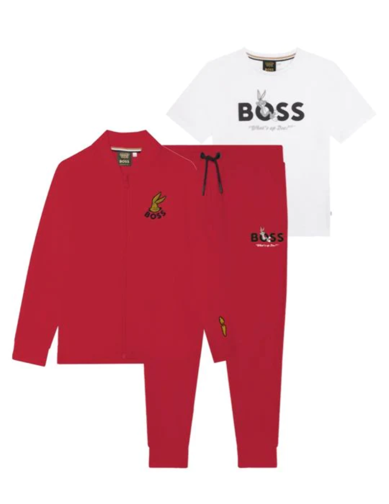 Hugo Boss Kids 3 Piece Set Bugs Bunny Red J28115-988