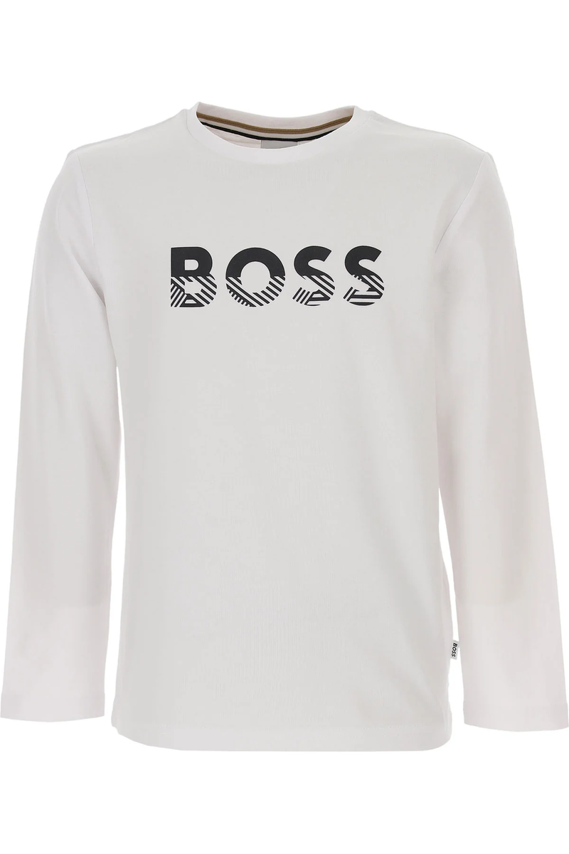 Hugo Boss Kids Long Sleeve T-Shirt White J25M15-10B