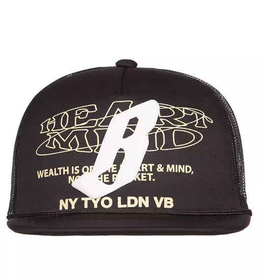 Billionaire Boys Club BB Flying B Trucker Hat Black 841-4802-BLACK