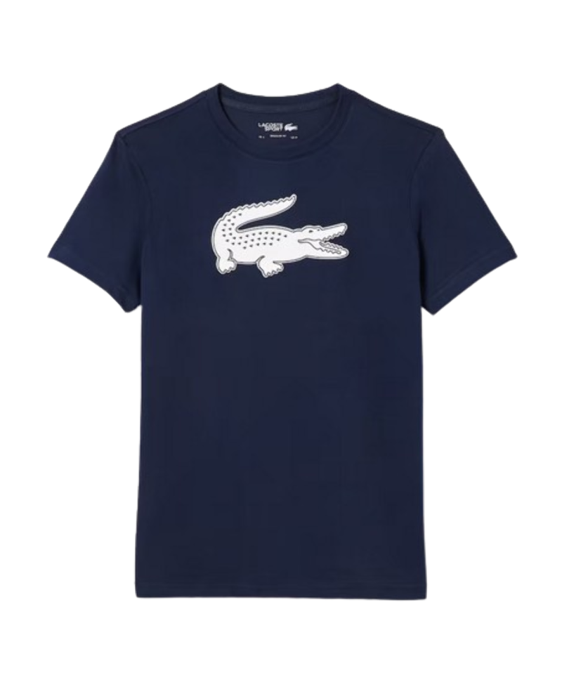 Lacoste Men's Ultra-Dry Logo Sport T-Shirt Navy Blue TH2042-51-525