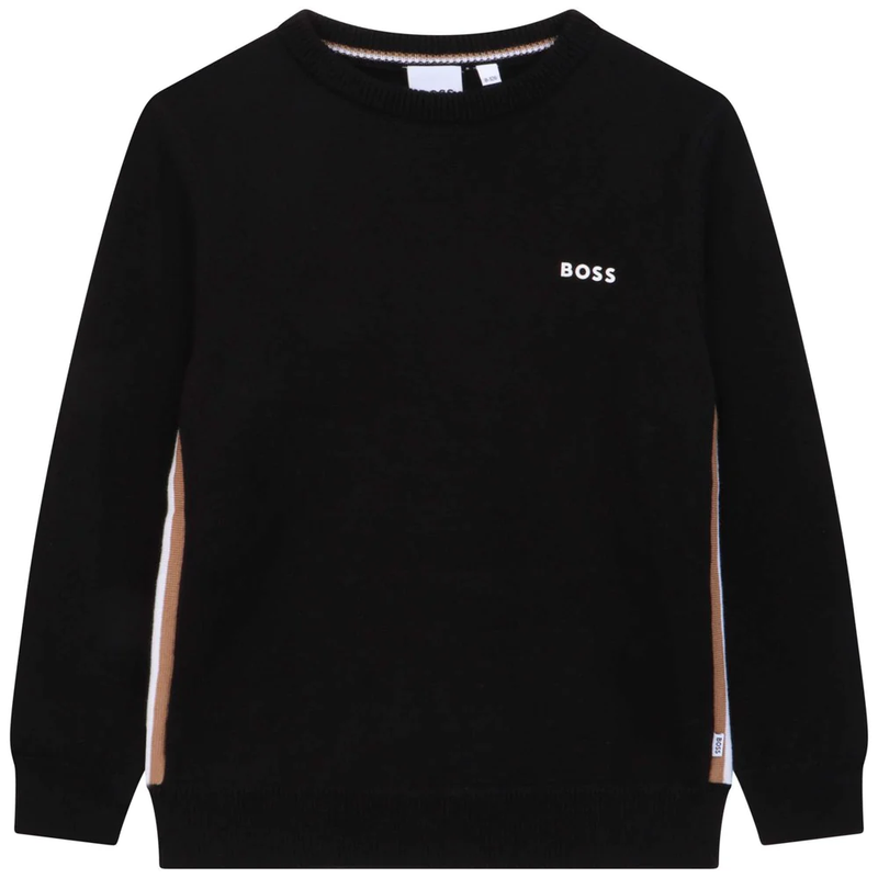 Hugo Boss Kids Wool Knitted Sweater Black J25M43-09B