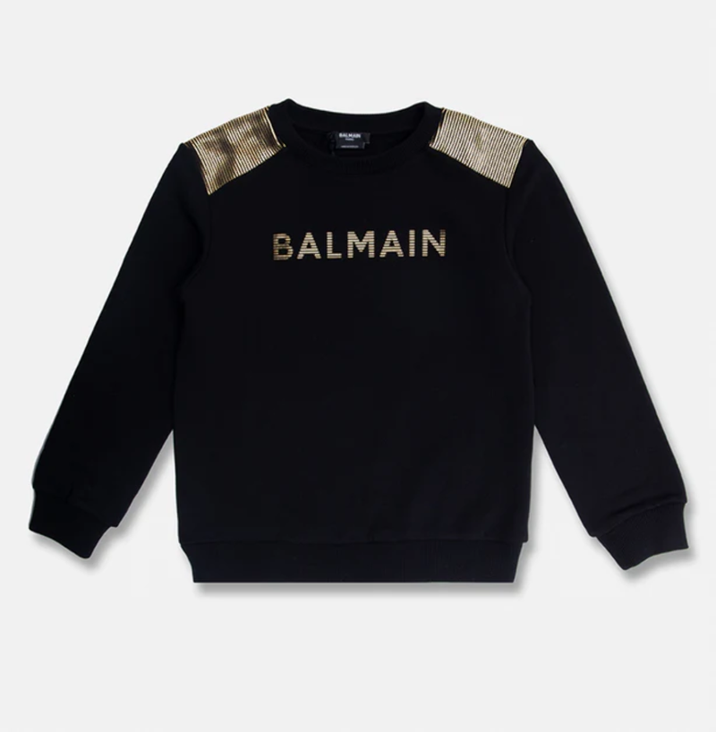 Balmain Kid's Sweater Black BS4P50-Z0081-930OR