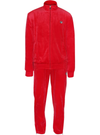 Fila LM191831-622/LM191832-622 Red Velour Tracksuit