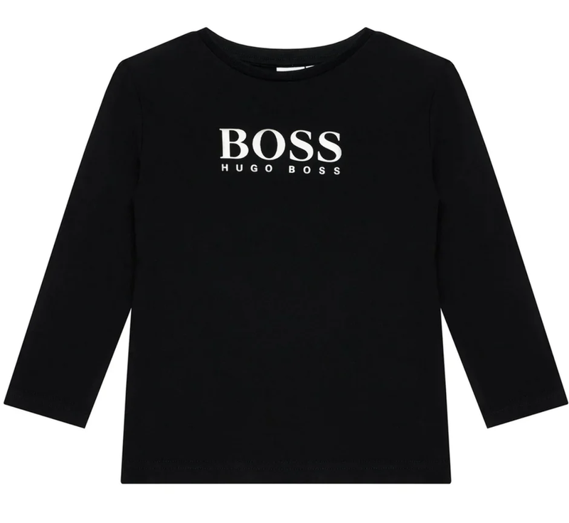 Hugo Boss Kids Long Sleeve T-Shirt Mini Me Black J25P21-09B