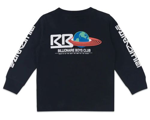 Billionaire Boys Club Kids BB HRT N MND LS TEE 823-6203-Black