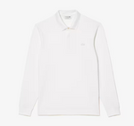 Lacoste Smart Paris Long Sleeve Stretch Cotton Polo White PH2481-51-001