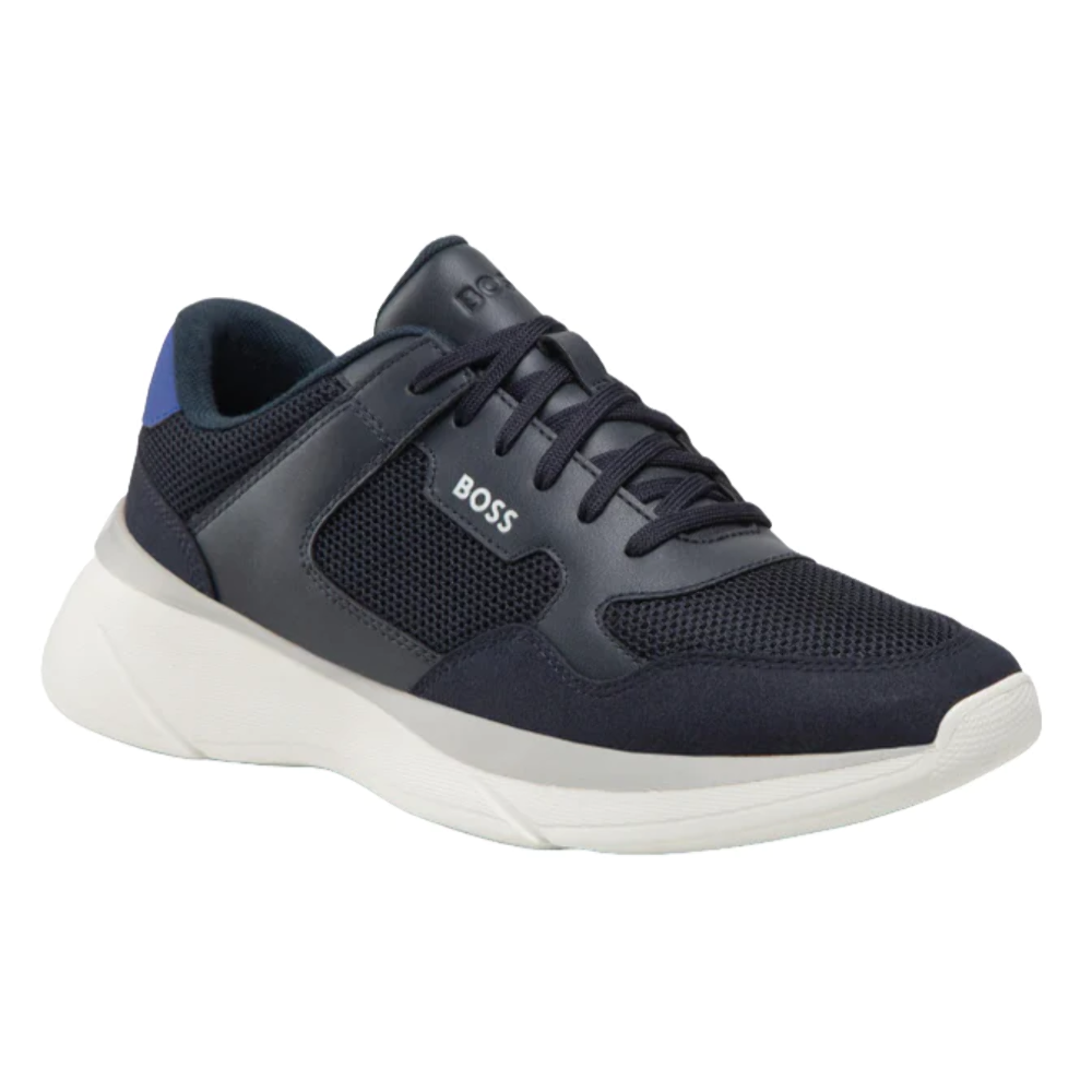 Zapatillas BOSS Dean_Runn_memx Para Hombre - Cuero, Suela Plana, Estilo Casual, Talla EU