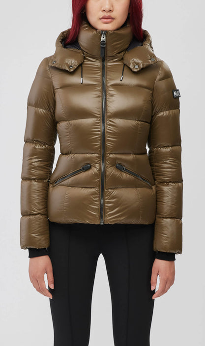 Mackage Ladies Hooded Light Down Jacket MADALYN V Army