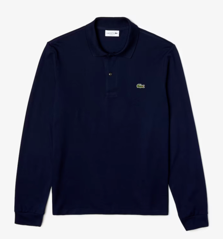 Lacoste Long-sleeve Classic Fit Polo Shirt Navy Blue L1312-51-166