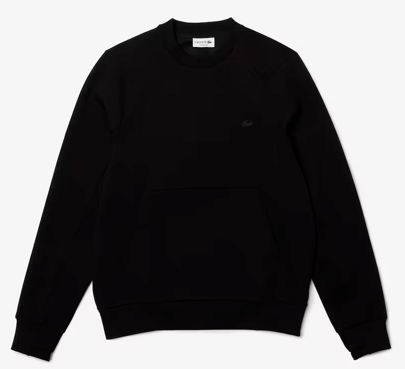 Lacoste Men’s Crew Neck Kangaroo Pocket Sweatshirt Black SH2695-51-031