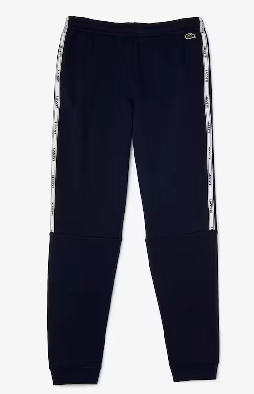 Lacoste Men's Branded Bands Skinny Fleece Jogging Pants Navy Blue XH1208-51-166