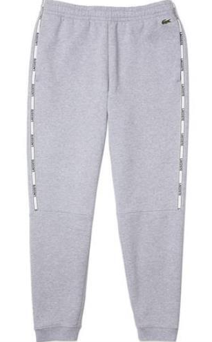 Lacoste Men's Branded Bands Skinny Fleece Jogging Pants Grey XH1208-51-CCA