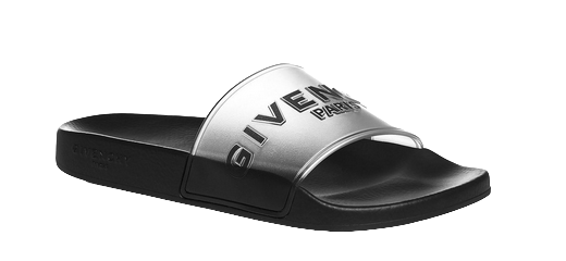 Givenchy Slide Flat Sandals White/Black BE3004E188-116