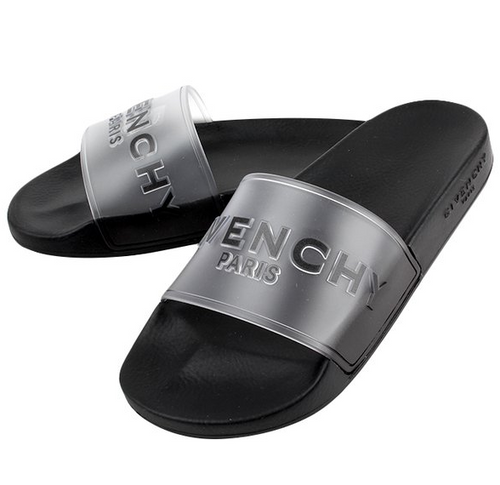 Givenchy Slide Flat Sandals White/Black BE3004E188-116