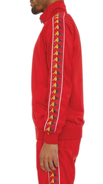 Kappa 222 BANDA CARAMBIE TRACK JACKET Red-Yellow Dk-Blue Dk-White 34161EW-A01