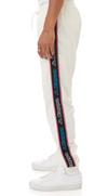 Kappa LOGO TAPE ALIC 2 TRACKPANTS White Cream-Black-Blue Turkis-White 311B6YW-A3H