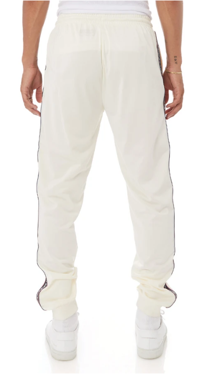 Kappa LOGO TAPE ALIC 2 TRACKPANTS White Cream-Black-Blue Turkis-White 311B6YW-A3H