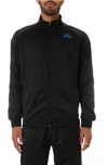Kappa LOGO TAPE ARTEM 2 TRACK JACKET Black-Blue Turkis-White 311B7TW-A3J