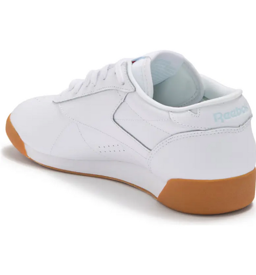 Reebok Freestyle Lo FZ2034 Womens White Leather Lifestyle Sneakers