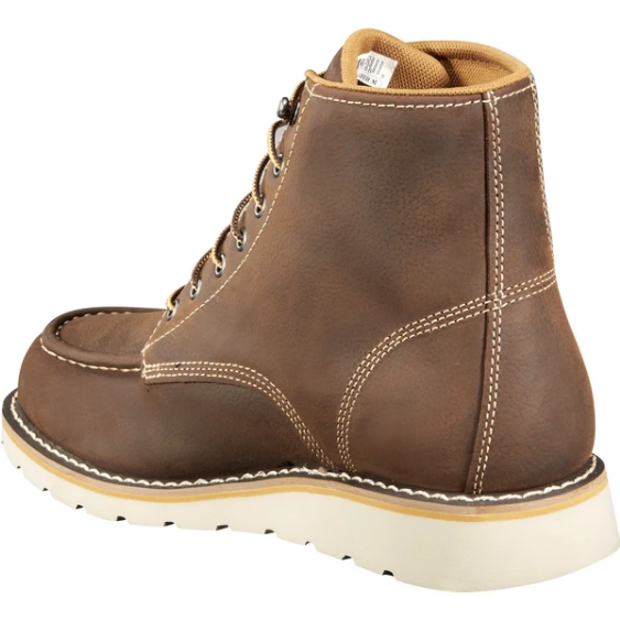 CARHARTT 6-INCH NON-SAFETY TOE WEDGE BOOT DK BROWN OIL TANNED CMW6095