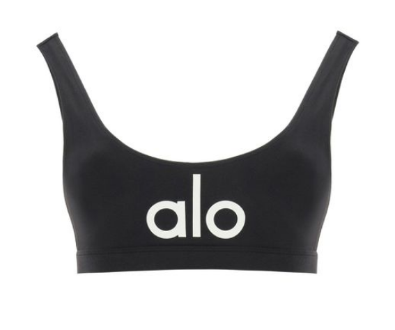 Alo Yoga Ambient Logo bra Black W9173RG-BLACK