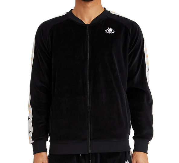 Kappa track jacket sales black and gold